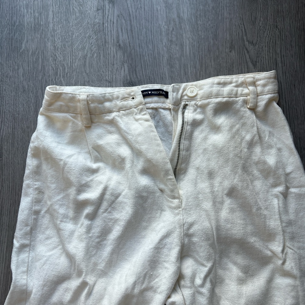 Brandy Melville linen white pants trousers